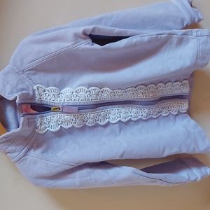 Lily pulitzer girls lilac zip up top size small (4-5)